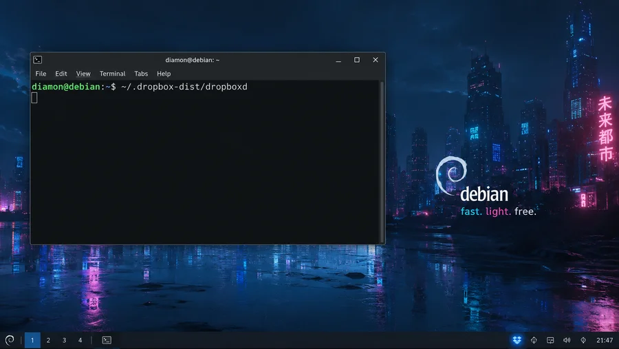 Установка Dropbox в Linux без Nautilus.