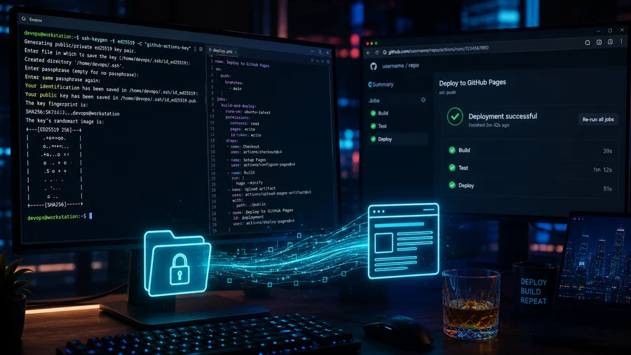 Деплой Hugo на GitHub Pages из приватного репозитория